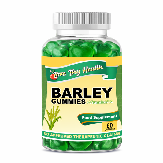 Barley Gummies with Vitamin B12 – Immune & Energy Support Food Supplement (60 Gummies)